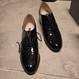 Louise et Cie Glossy Black Oxfords